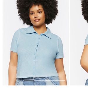 NWT cropped polo shirt